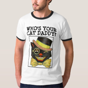 QUI EST TON CHAT, PASSÉ ? T-shirts CAT DAD