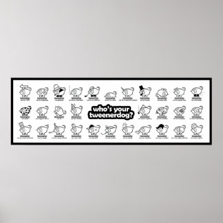 qui est votre tweenerdog ? design #1 Poster