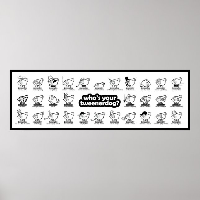 qui est votre tweenerdog ? design #1 Poster (Devant)