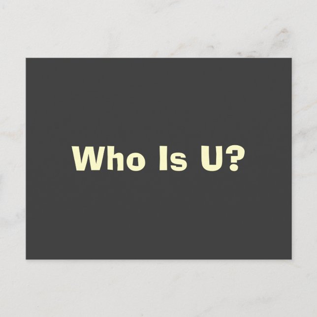 Qui êtes-vous Carte postale (Devant)
