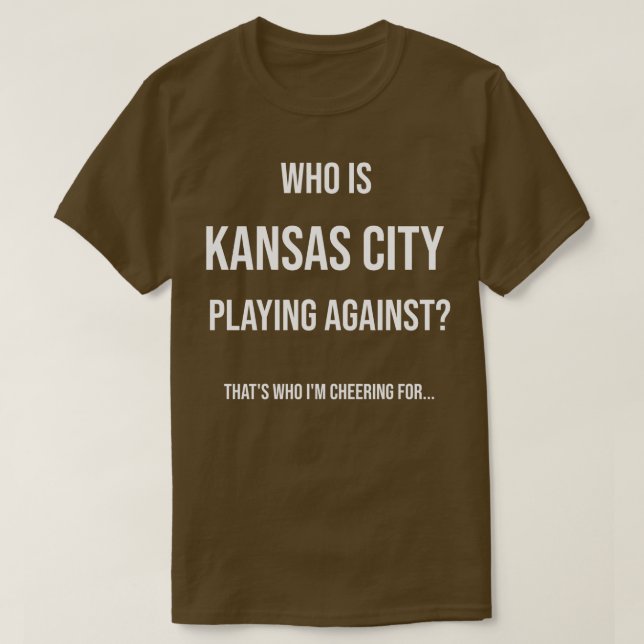 Qui Kansas City joue contre Funny Tshirt De (Design devant)