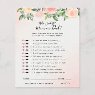 Qui L'A Dit   Jeu Baby shower