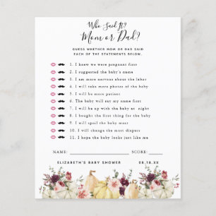 Qui L'A Dit Jeu Baby shower