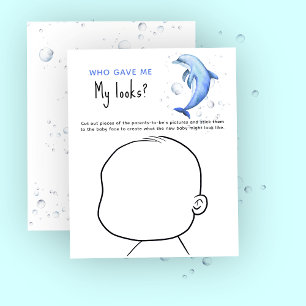 Qui m'a donné mes regards ? jeu de baby shower de