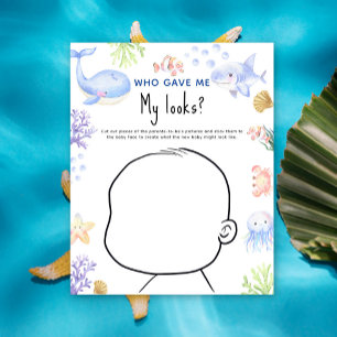 Qui m'a donné mes regards ? Jeu de baby shower océ