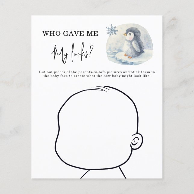 Qui m'a donné mes regards ? - Pingouin mignon (Devant)