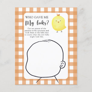 Qui m'a donné mon apparence jeu de baby shower