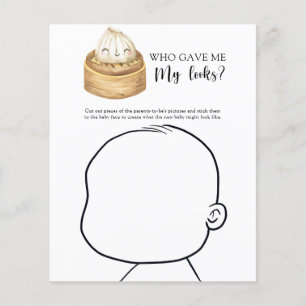 Qui m'a donné mon apparence Jeu de baby shower Dum