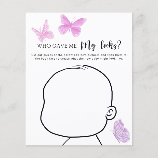 Qui m'a donné mon jeu de baby shower (Devant)