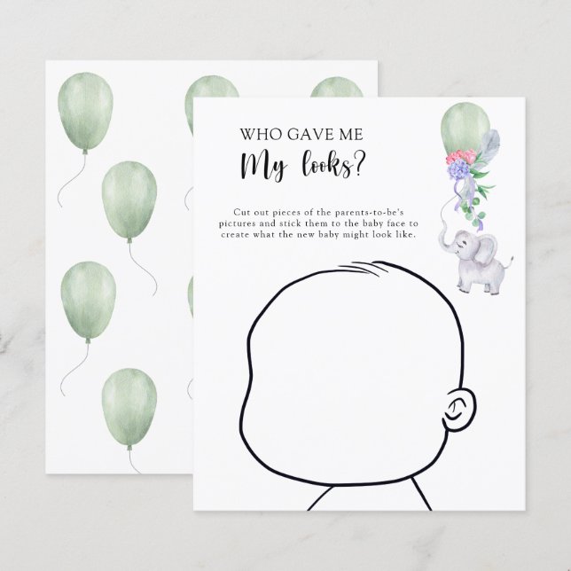 Qui m'a donné mon jeu de baby shower (Devant / Derrière)