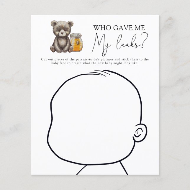 Qui m'a donné mon look baby shower jeu (Devant)