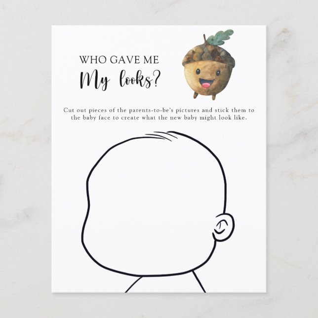 Qui m'a donné mon look baby shower jeu (Devant)