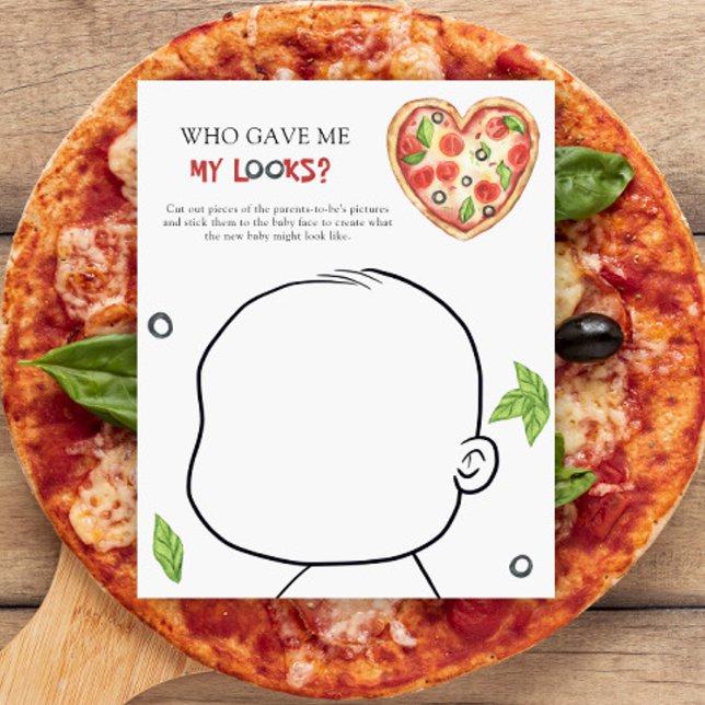 Qui m'a donné mon look Pizza baby shower jeu (Créateur téléchargé)