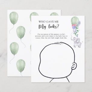 Qui m'a donné mon physique jeu de baby shower