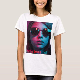 Qui m'aime Design de T-shirt