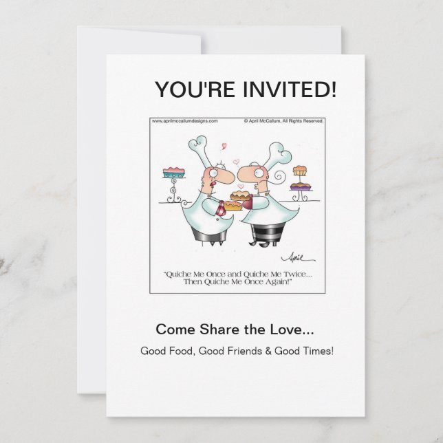 QUICHE JE ! Invitations avant avril McCallum (Devant)