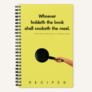 Quiconque détient le livre de recettes du livre