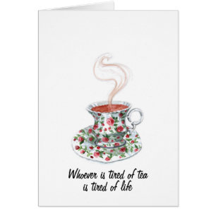 Quiconque en a marre du slogan du thé - fatigué de