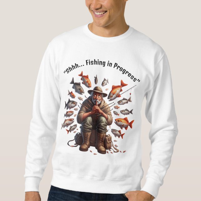 Quiet Fisherman Fish Sweatshirt (Devant)