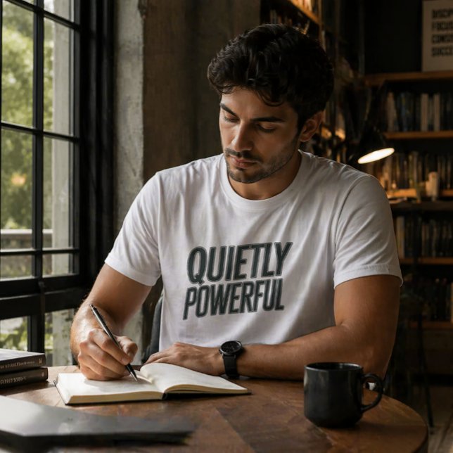 Quietly Powerful Minimal Typography T-Shirt (Créateur téléchargé)