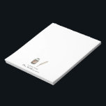 Quill et encre aquarelle | Bloc-notes de l'enseign<br><div class="desc">Ceux-ci font de grands cadeaux que les enseignants, la famille ou les amis sont sûrs d'aimer! Parfait pour les rappels, les notes de calendrier, les notes de devoirs, les étiquettes de nom et bien plus encore ! Ajoutez votre libellé personnalisé à cette conception à l'aide des cases "Modifier ce modèle...</div>