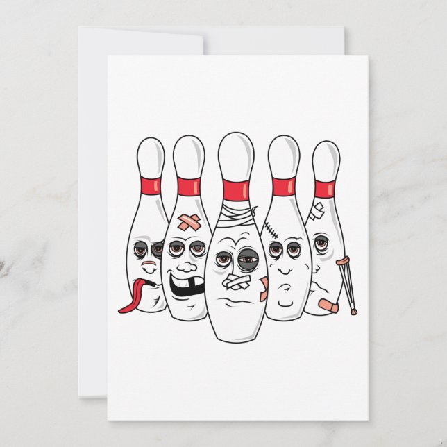 quilles de bowling blessées dessin animé (Devant)