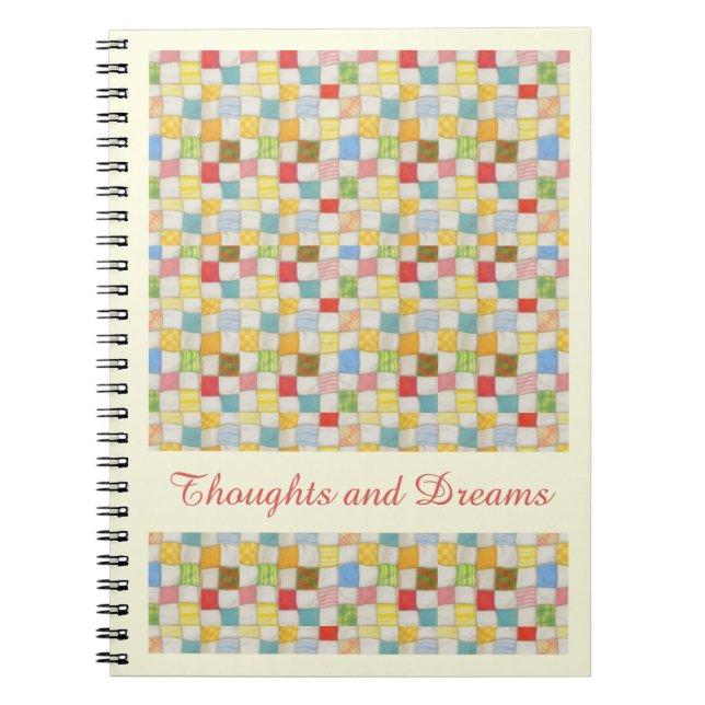 QUILT CRAZY 6,5x8,75 Carnet + Texte Jaune (Devant)