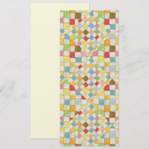QUILT MOSAIC 4x9.25 Carte plate / Crème / Vertical