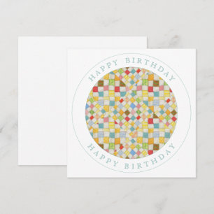 QUILT MOSAIC Carré plat carte d'anniversaire