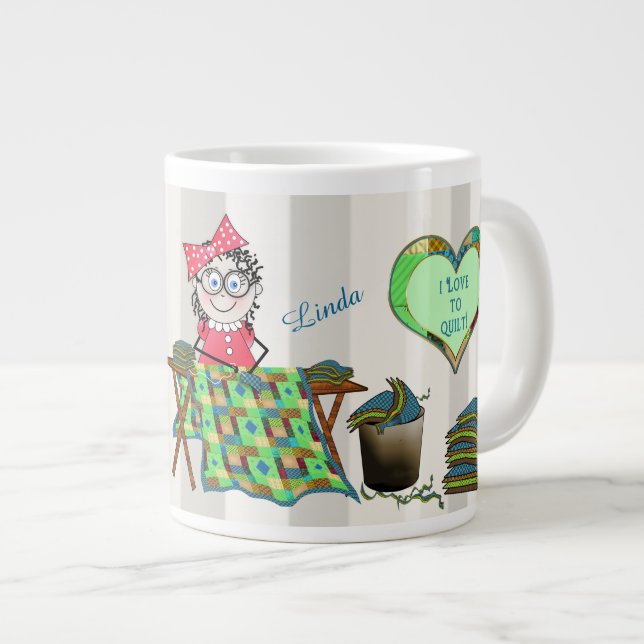 QUILTER MELODY JUMBO CAFÉ/SOUP MUG - QUILLES (Devant droit)
