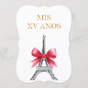 Quinceanera 15 Anniversaire Invitation Paris Franç