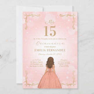 Quinceanera 15e anniversaire Invitation