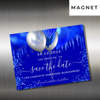 Quinceanera bleu royal enregistrer l'aimant de dat