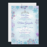 Quinceanera de Noël violet et bleu Invitation<br><div class="desc">Quinceanera de Noël violet et bleu Invitation</div>