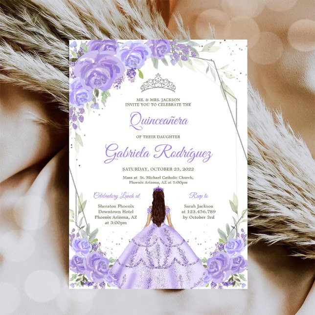 Quinceanera Floral Invitation (Créateur téléchargé)