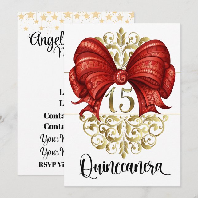 Quinceanera Invitation (Devant / Derrière)