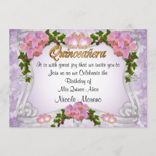 Quinceanera invitation 15e anniversaire