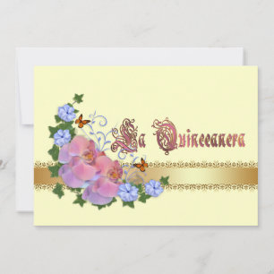 Quinceanera invitation 15e Anniversaire élégant