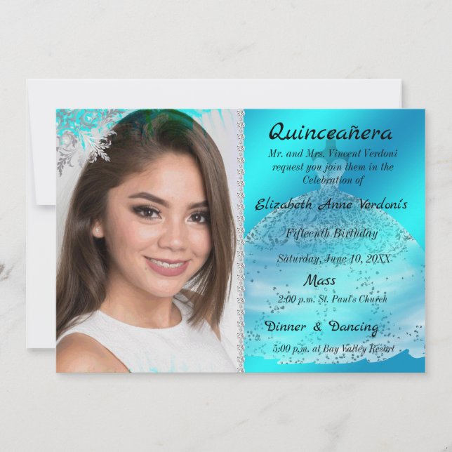 Quinceañera Invitation Photo (Devant)