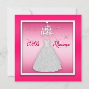 Quinceanera Invitation rose-chaud