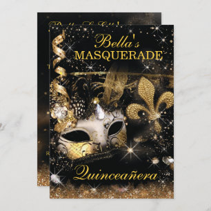 Quinceanera Masquerade Anniversaire Invitations
