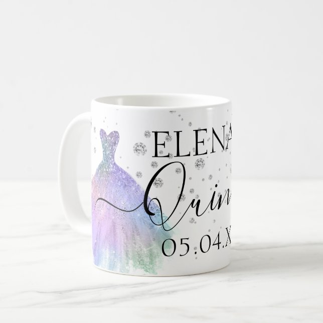 Quinceañera Mug fête d'anniversaire Favoriser pers (Devant gauche)