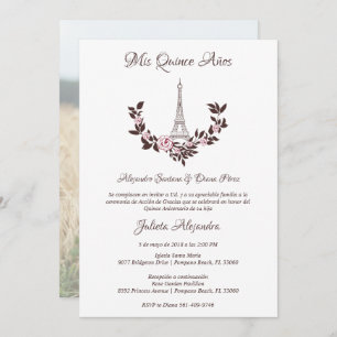 Quinceañera Photo Red Classic Chic Paris Eiffel