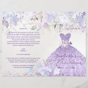 Quinceanera Programme H2 Dusty Lilac Purple Gown