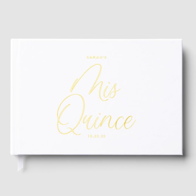Quinceañera Sweet 15 livre photo Gold Foil (Recto)