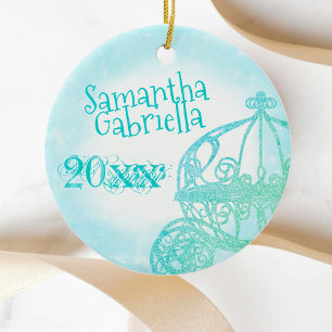 Quinceanera Turquoise Keepsaké ornement de Noël