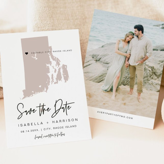 Quinn Blush Pink Rhode Island Carte Enregistrer la (Créateur téléchargé)