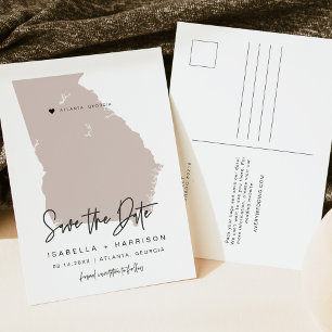 QUINN- Georgia Carte Enregistrer la date Moveable