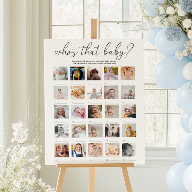 Quinn Qui est ce bébé 25 Affiche de jeu de photo (Créateur téléchargé)