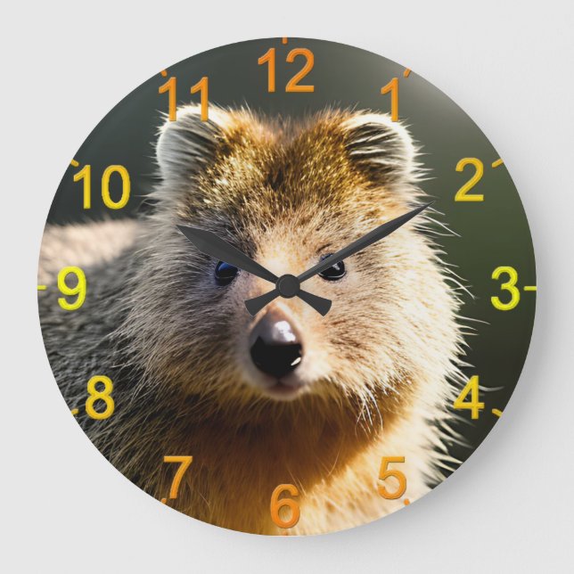 Quintin Le Ginger Quokka, Horloge Mur (Recto)